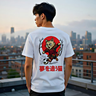 Camiseta Gato Samurai Motivacional - Presente para Anime e 
