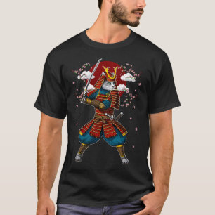 Camiseta Gato Samurai Ninja Japonês