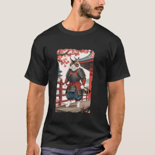 Camiseta Gato samurai Ukiyo-e vintage em quimono Sumi-e nin