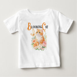 Camiseta Gato Sangrento: Laranja Elegante e Branco no Sangu