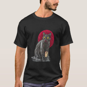 Camiseta Gato Sangue Mouse do Computador Lua Vermelho Noite