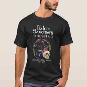 Camiseta Gato Santuário de Bruxas de Salem Bonito