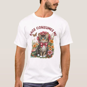 Camiseta Gato Sarcástico Rage me consome nojo