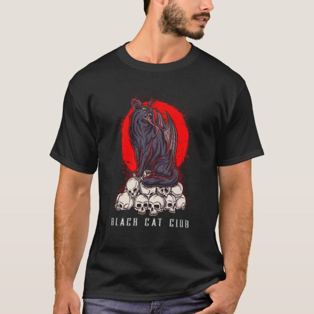 Camiseta Gato satã Satânico Demônico Gatinho 666 Gato Occ (Frente)
