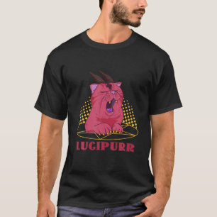 Camiseta Gato Satânico de Ocultismo Salão Lugipurr Santan