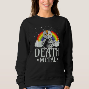 Camiseta Gato Satânico de Rock Goth para Concertos Festivai