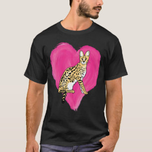 Camiseta Gato Savannah Coração Dono de Gato Amor Amante Sav