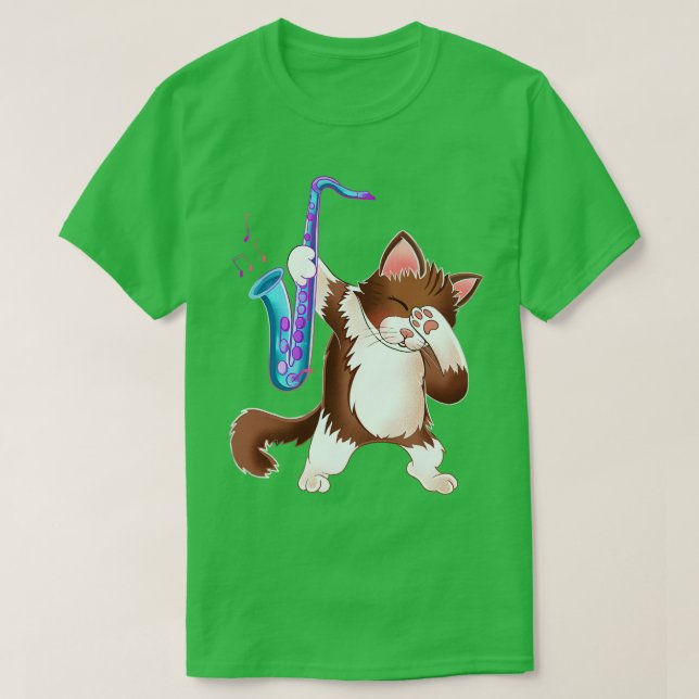 Camiseta Gato Saxofone (Frente do Design)
