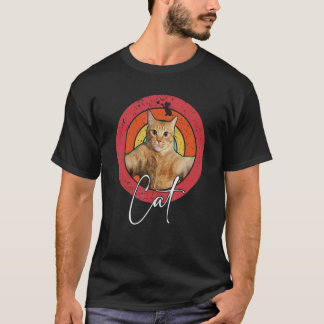Camiseta Gato Selfie E Arco-íris Redondo