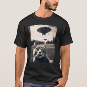 Camiseta Gato Selfie Invasão Alien Meme Gatinho Engraçado F