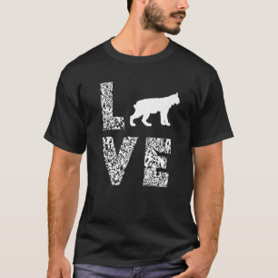 Camiseta Gato Selvagem Caracal Leopardo Amor Coração Animal