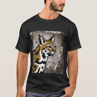 Camiseta Gato selvagem estilizado