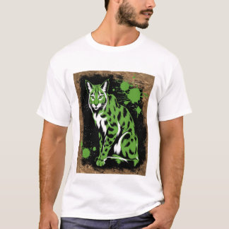 Camiseta Gato selvagem estilizado