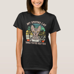 Camiseta Gato Sem Cabelo Meu Gato Esfinge Acha Que Você É F