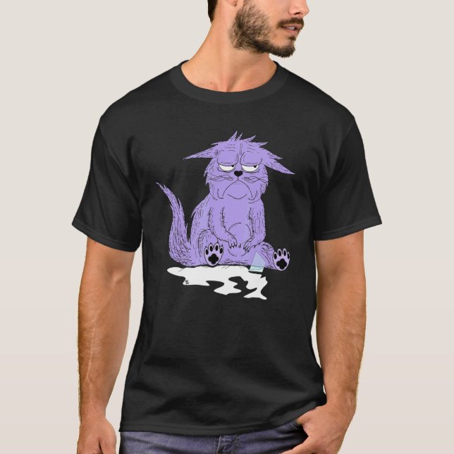 Camiseta Gato sem entusiasmo (Frente)