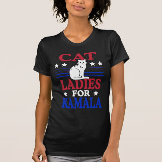 Camiseta Gato Senhoras para a diversão de Kamala Design pol