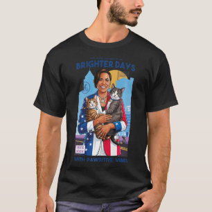 Camiseta Gato Senhoras Para Harris 2024 Homens Mulheres Kid