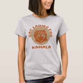 Camiseta Gato Senhoras Para Kamala.