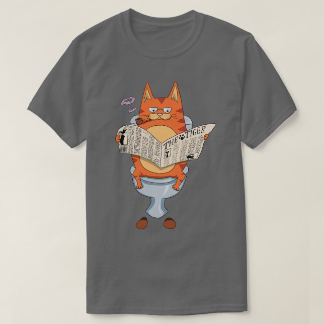 Camiseta Gato Sentado Na Banheira Engraçada Gato Soprando H (Frente do Design)
