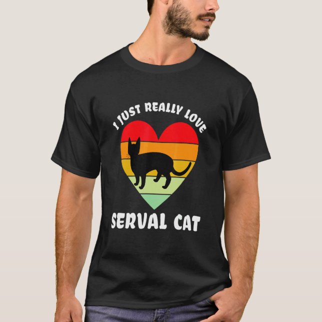 Camiseta Gato Serval gato querido (Frente)