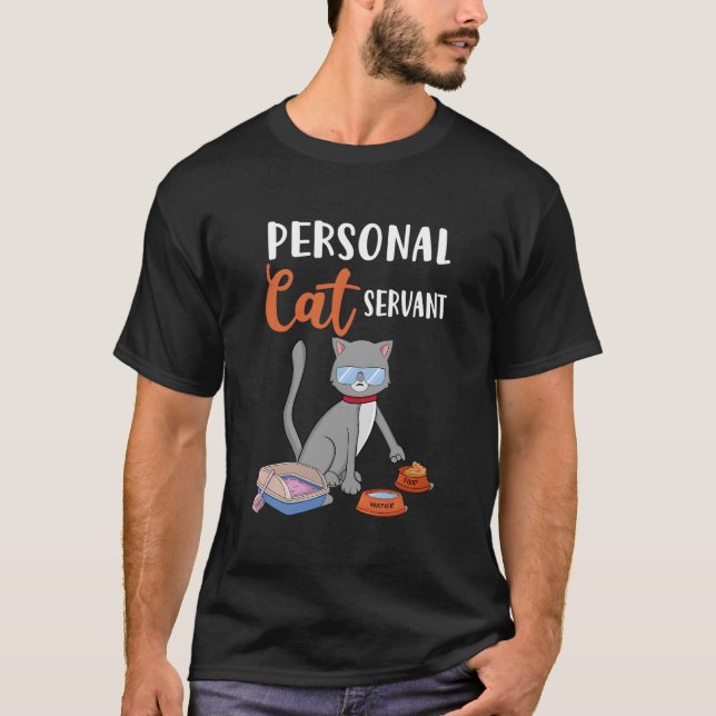 Camiseta Gato Servo Gato Pessoal (Frente)