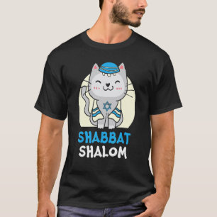 Camiseta Gato Shabbat Shalom Dia Santo Judaísmo Yom Kippu