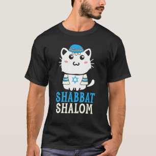 Camiseta Gato Shabbat Shalom Dia Santo Judaísmo Yom Kippu