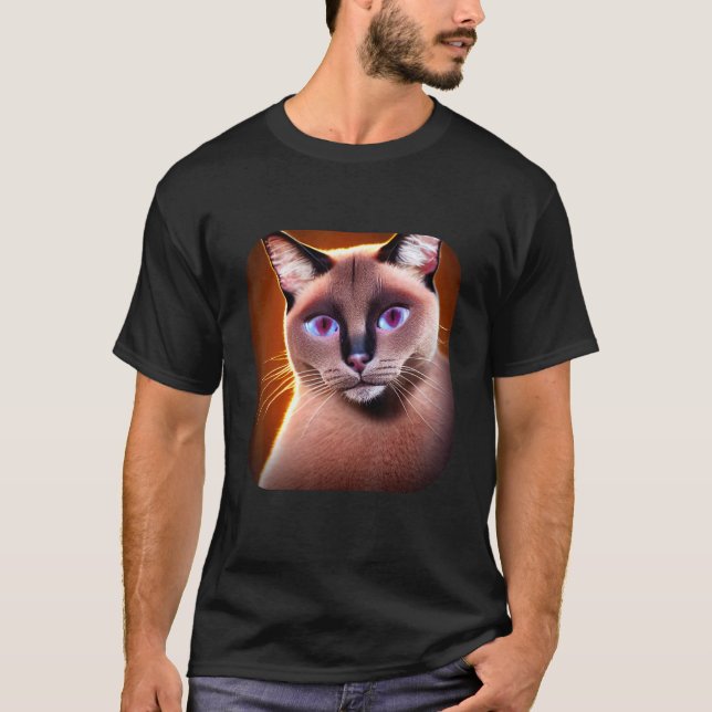 Camiseta gato siamês 5 (Frente)