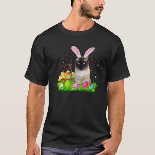Camiseta Gato Siames Bunny  Gato Siames de Páscoa