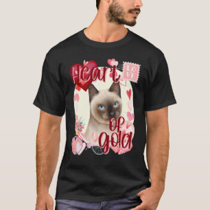 Camiseta Gato Siames do Dia dos Namorados Simplesmente Fofo