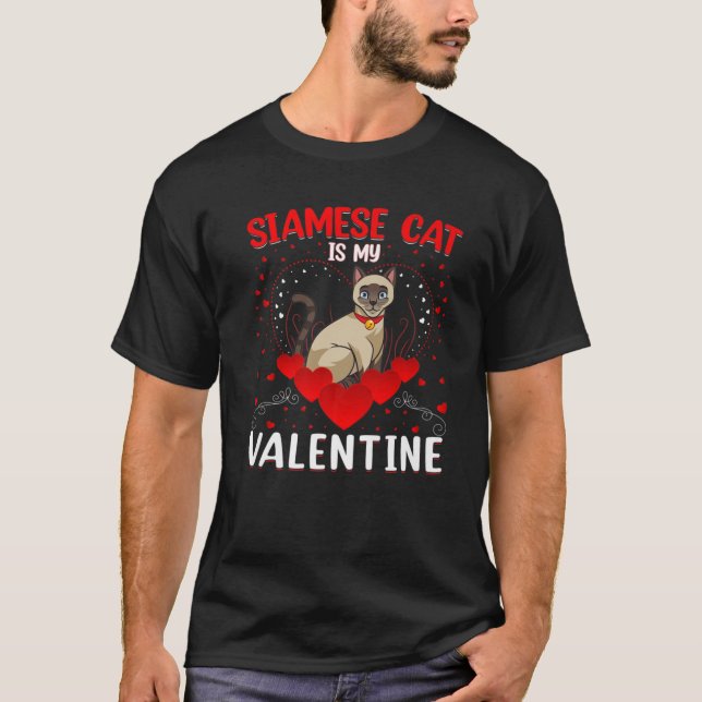 Camiseta Gato Siamês Engraçado É Meu Namorados Gato Siamês  (Frente)