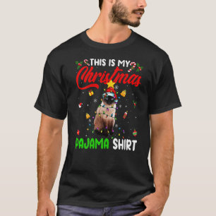 Camiseta Gato Siames  Esse É Meu Pijama De Natal  Natal