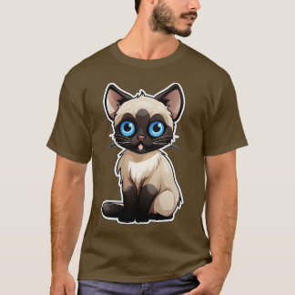 Camiseta Gato Siamês Gato Bonito Lover Engraçado Siamês Cat