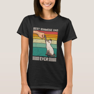 Camiseta Gato Siames MELHOR PAI SIAMÊS DE TODOS Vintage