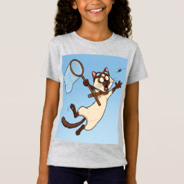 Camiseta Gato Siamês na Caça, por Natasha Us
