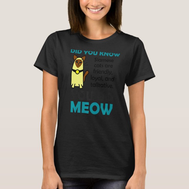 Camiseta Gato Siamês Para Mulheres Lã (Frente)