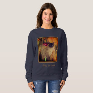 Camiseta Gato Siamês Posicionado Com Flores Personalizadas