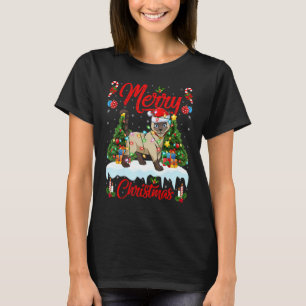 Camiseta Gato Siamesa Acende Árvore de Natal Papai Noel Gat