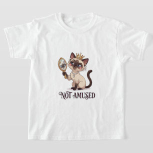 Camiseta Gato Siamesês Real Não Divertido