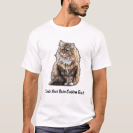 Camiseta Gato Siberiano Crie Seu Próprio Texto Personalizad
