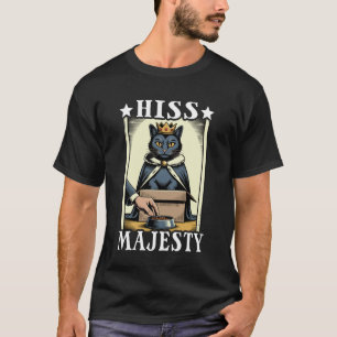 Camiseta Gato Sibila Majestade Gato na Caixa Amante Gato Di