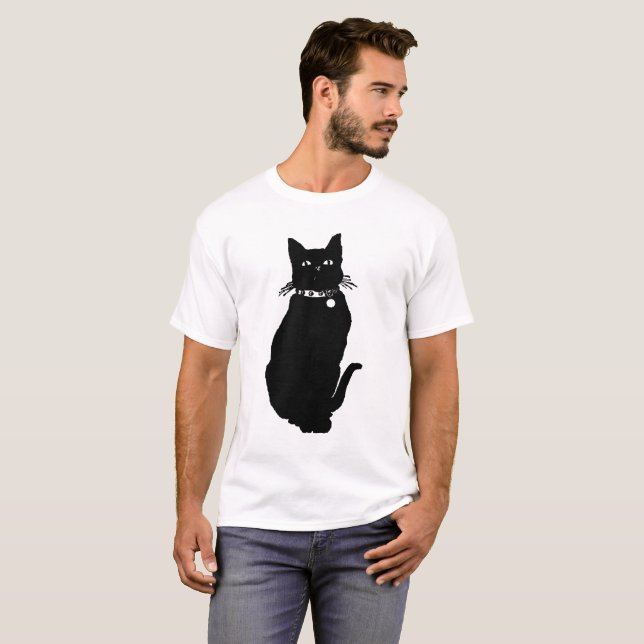 Camiseta Gato Silhouette (Frente Completa)