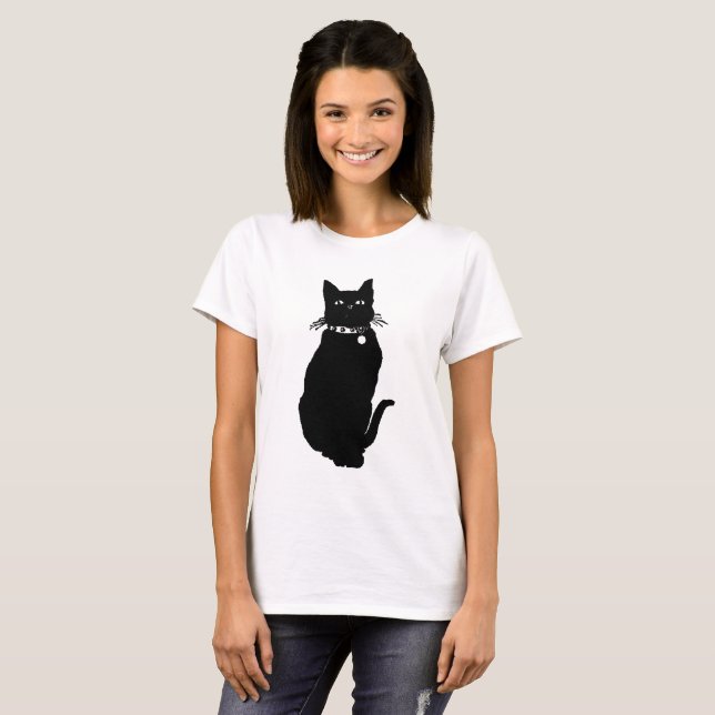 Camiseta Gato Silhouette (Frente Completa)