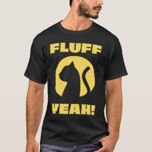 Camiseta Gato Silhueta Gráfica Fluff Sim