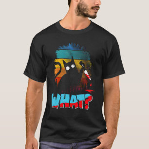 Camiseta Gato Sinistro com Faca Sanguinolenta Horror Hallow
