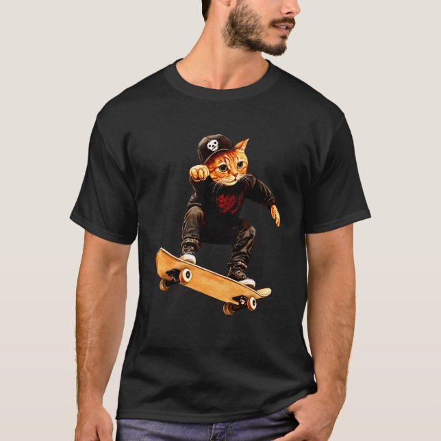 Camiseta Gato SkateboardSkater Gato (Frente)