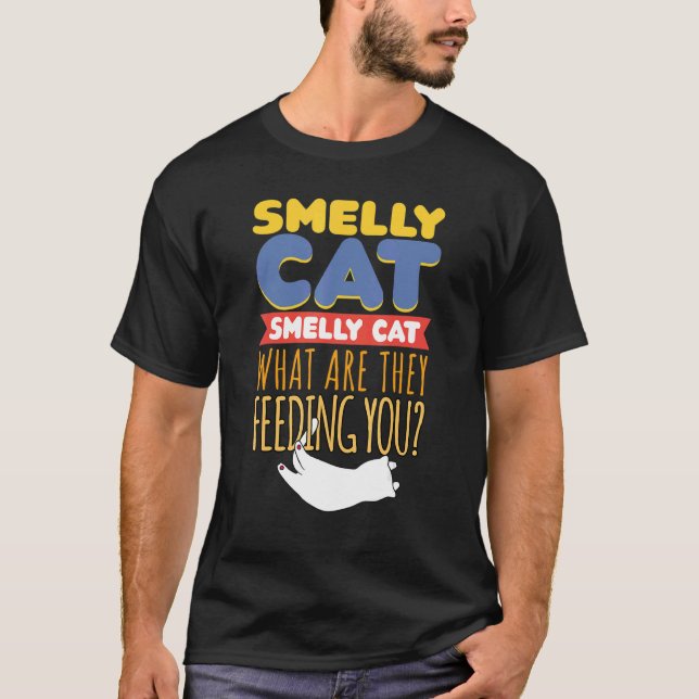 Camiseta Gato Smelly Sarcasm Cita Gato Humoroso Proprietári (Frente)