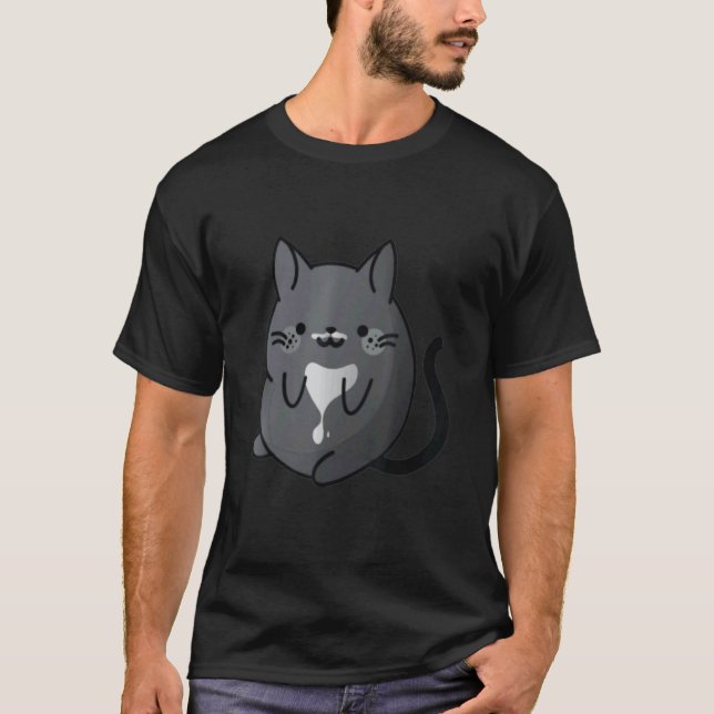 Camiseta Gato Smoking Animal Ideia (Frente)