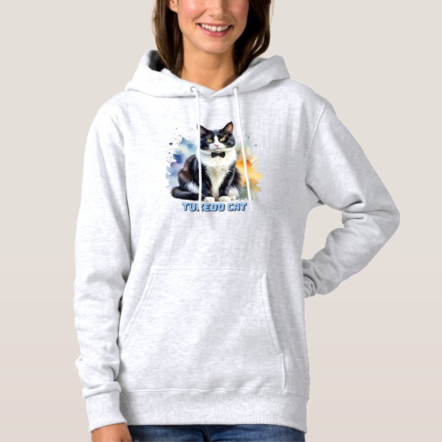 Camiseta Gato Smoking Elegante (Frente)