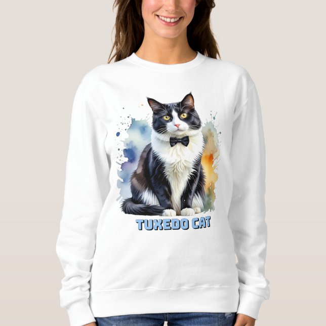 Camiseta Gato Smoking Elegante (Frente)